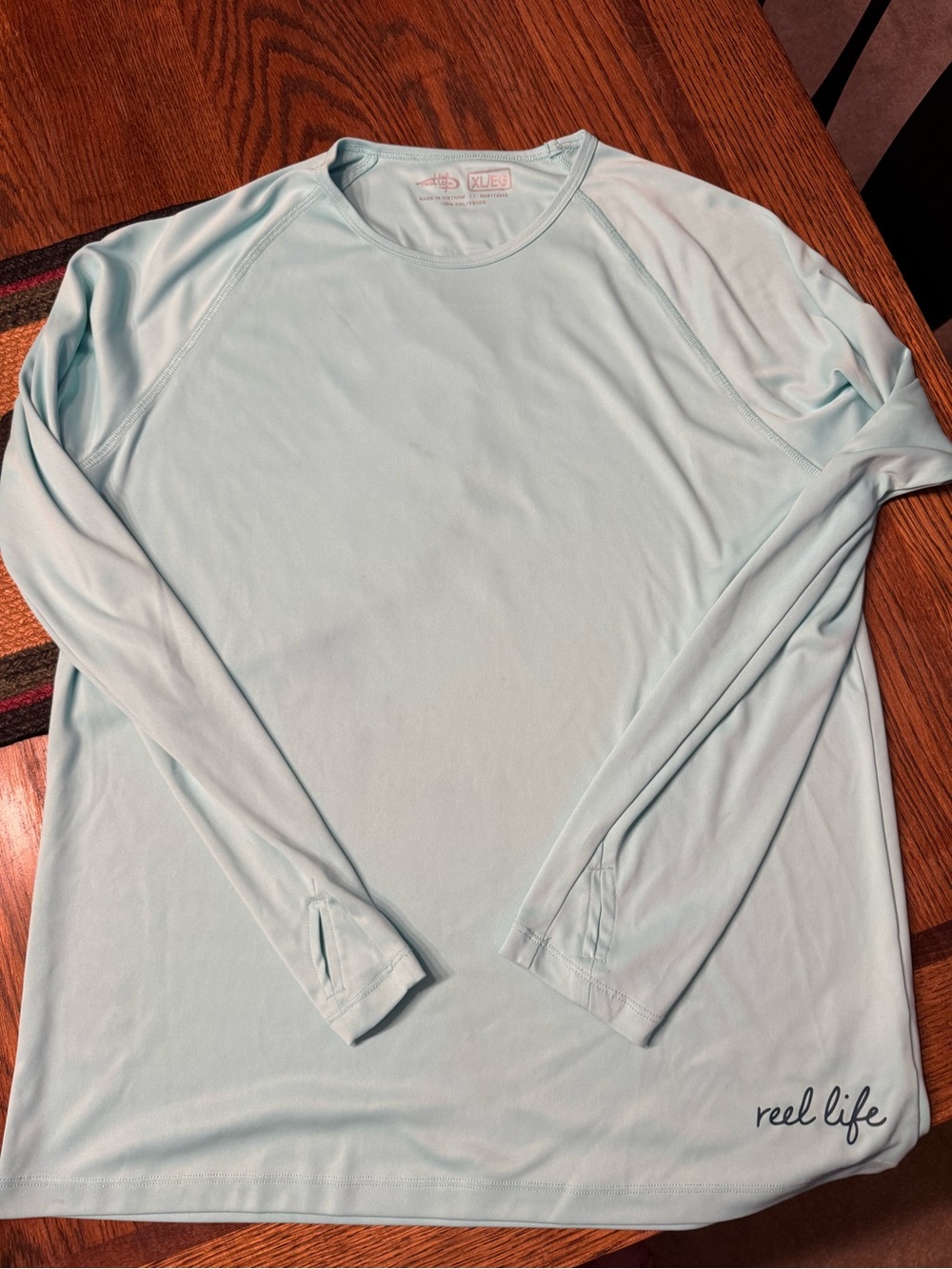 Reel Life Men's Long-Sleeve Performance Shirt - Light Aqua